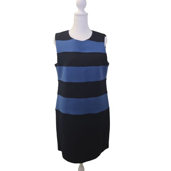 Theory Colorblock Sleeveless Shift Dress Size 12 - Picture 1 of 7
